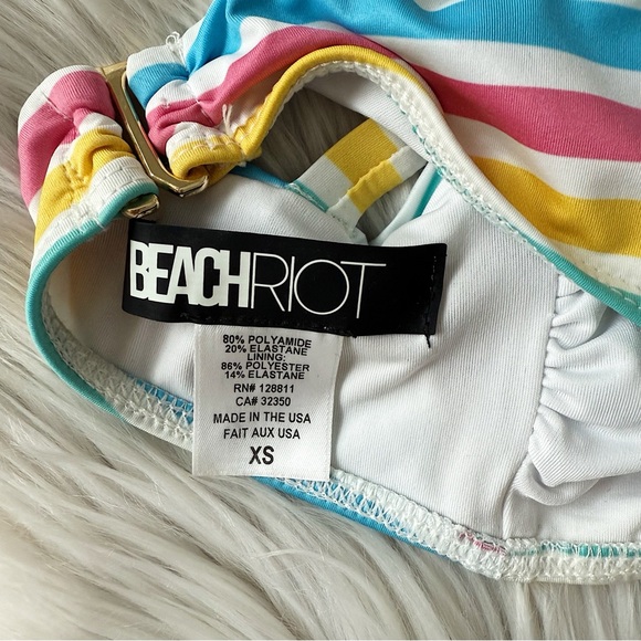 Beach Riot x Revolve Rainbow Striped Bikini Set - Picture 4 of 7